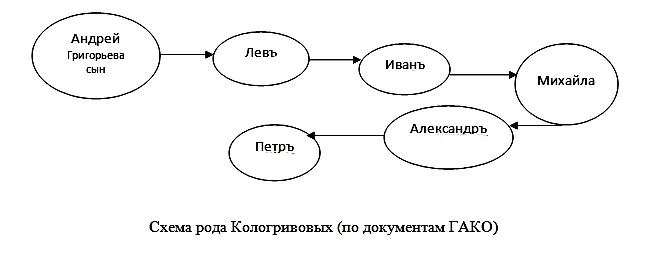 Рис. 2. Схема рода Кологривовых